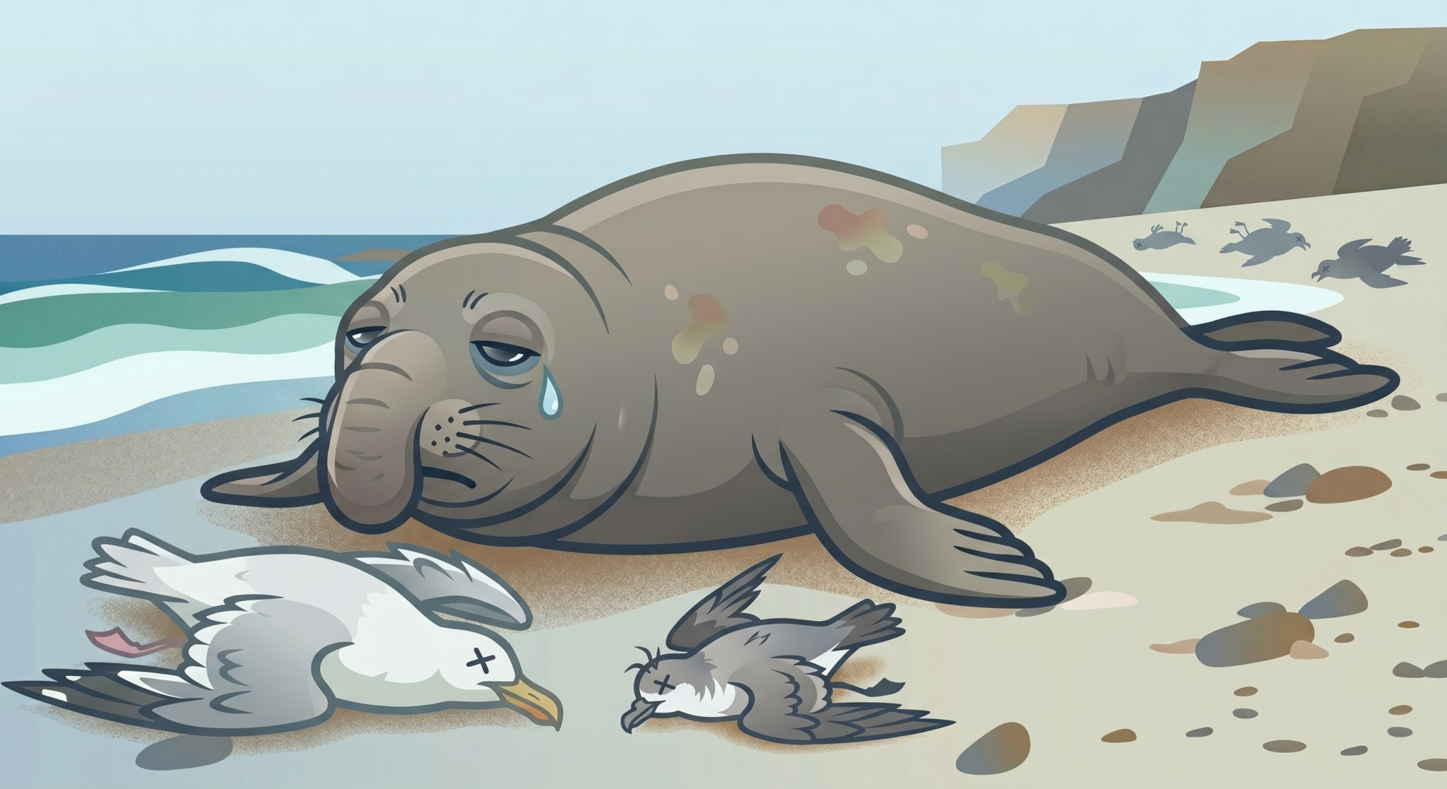 Quand un virus d’oiseau décime des mammifères marins: Elephants de mer